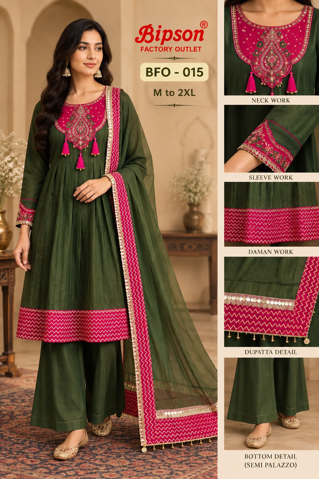 Bfo 015-016 Bipson Prints Viscose Readymade Suits Manufacturer Ahmedabad
