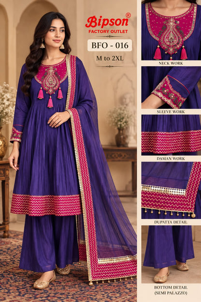 Bfo 015-016 Bipson Prints Viscose Readymade Suits Manufacturer Ahmedabad