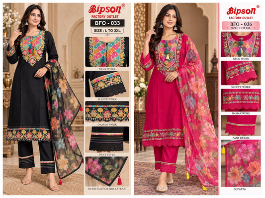 Bfo 033-036 Bipson Prints Viscose Pakistani Readymade Suits Wholesale Price