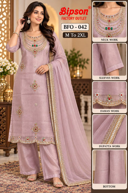 Bfo 041-042-043 Bipson Prints Shimmer Tissue Readymade Pant Style Suits Supplier Gujarat