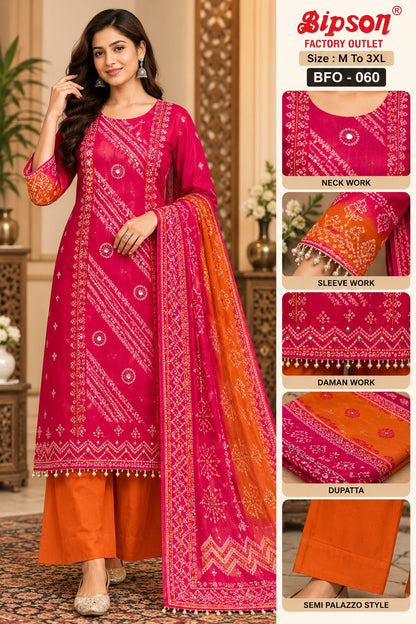 Bfo 060-065 Bipson Prints Viscose Satin Readymade Plazzo Style Suits Manufacturer Gujarat