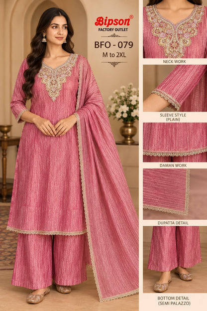 Bfo Combo Design Bipson Prints Salsa Readymade Plazzo Style Suits Wholesaler India