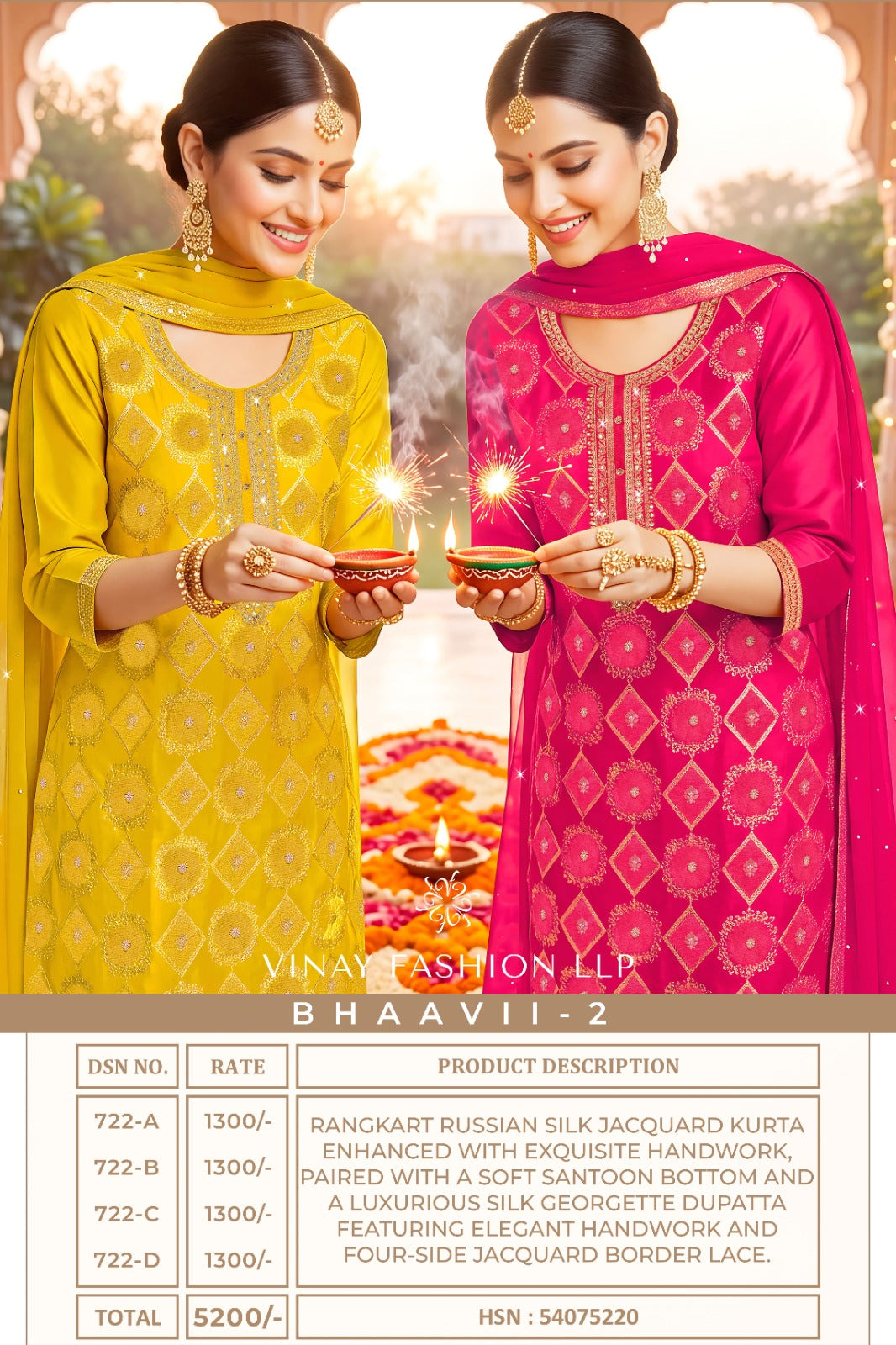 Bhaavii 2 Vinay Fashion Llp Russian Silk Pant Style Suits Supplier India