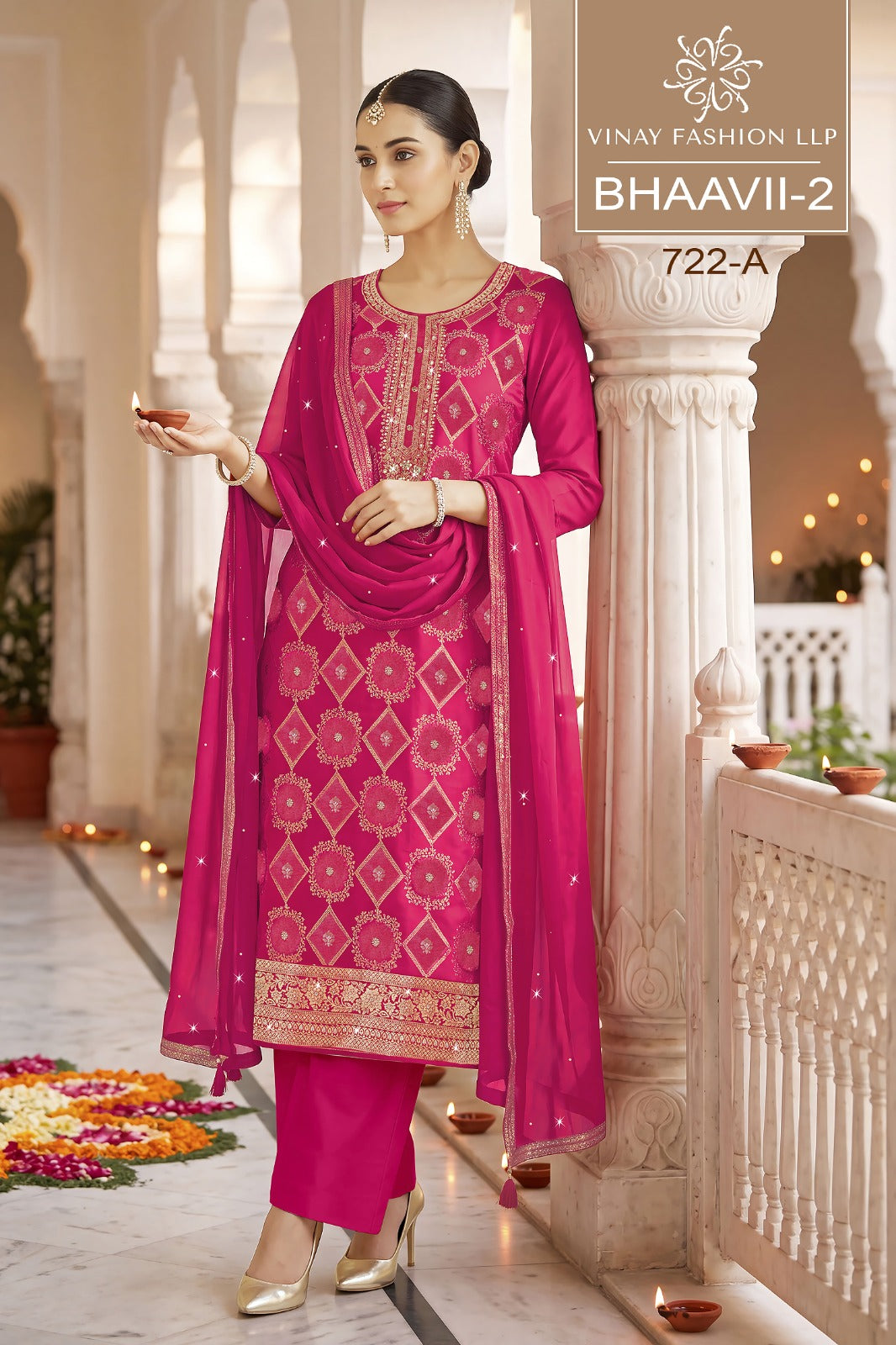Bhaavii 2 Vinay Fashion Llp Russian Silk Pant Style Suits Supplier India