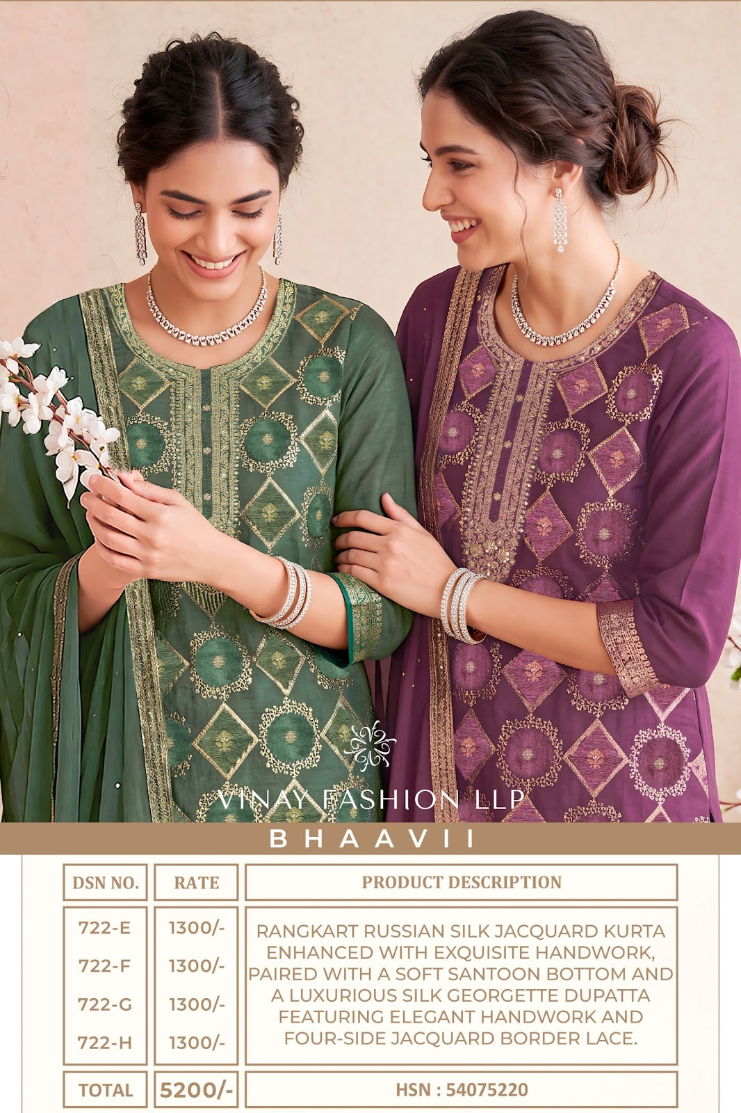 Bhaavii Vinay Fashion Llp Russian Silk Pant Style Suits Exporter Gujarat