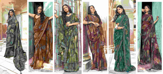 Bhadra Vallabhi Prints Georgette Sarees Wholesale Rate