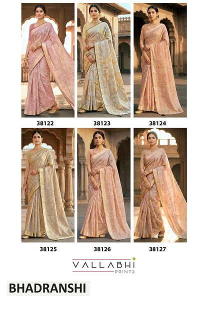 Bhadranshi Vallabhi Prints Moss Sarees Exporter Gujarat