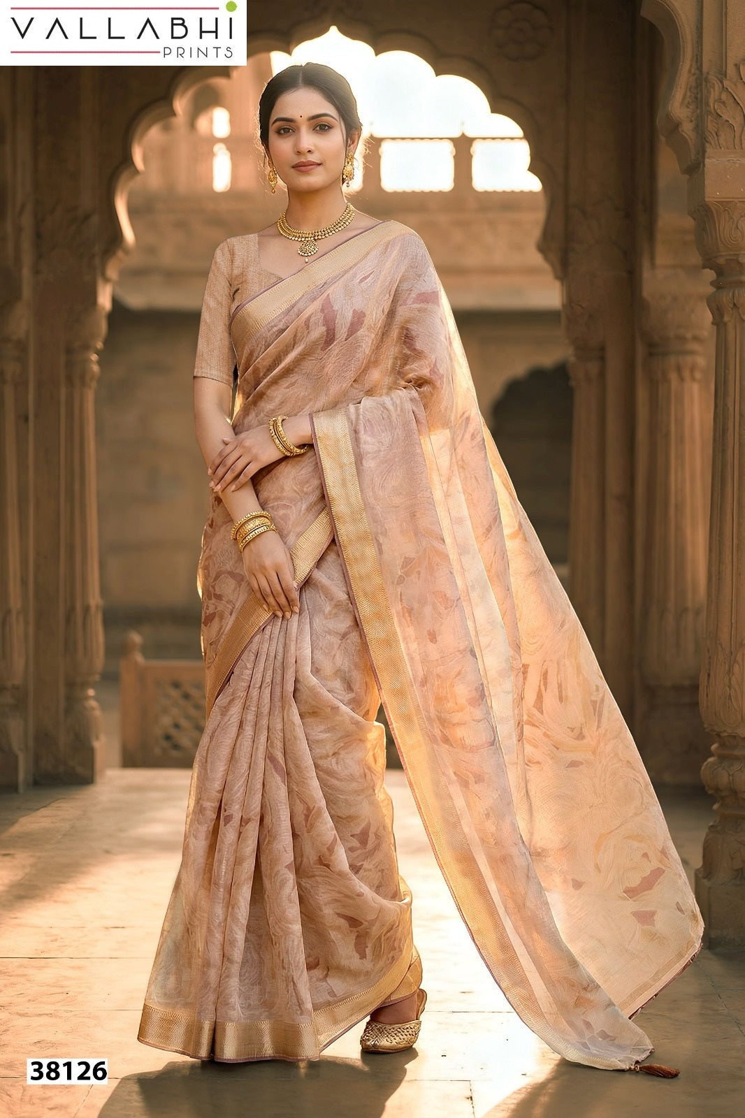 Bhadranshi Vallabhi Prints Moss Sarees Exporter Gujarat