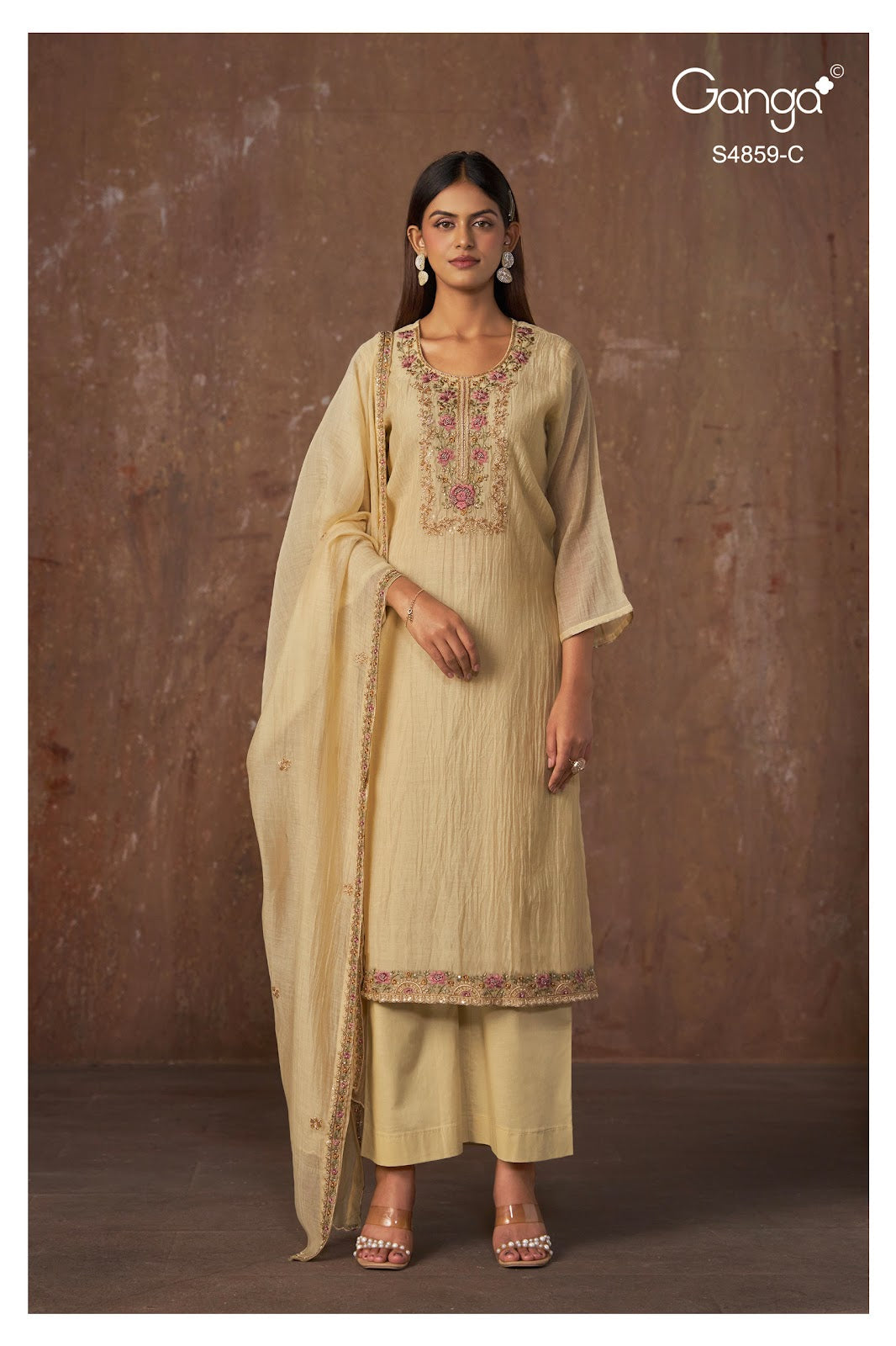 Bhakti S4859 Ganga Banarasi Plazzo Style Suits Supplier India