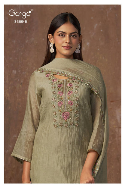 Bhakti S4859 Ganga Banarasi Plazzo Style Suits Supplier India