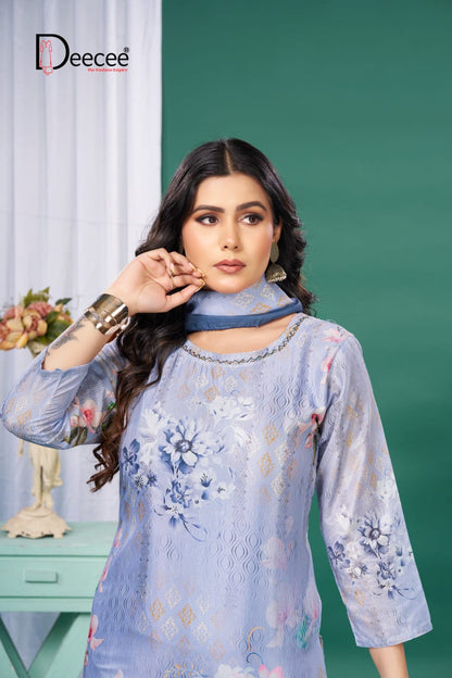 Bhandan Deecee Muslin Silk Readymade Pant Style Suits Exporter