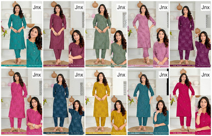 Bhargavi Jnx Vertican Kurti Pant Set Wholesaler
