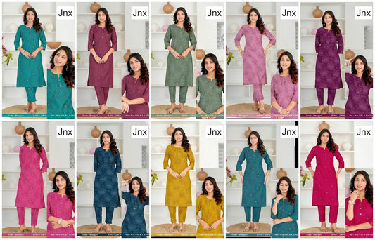 Bhargavi Jnx Vertican Kurti Pant Set Wholesaler