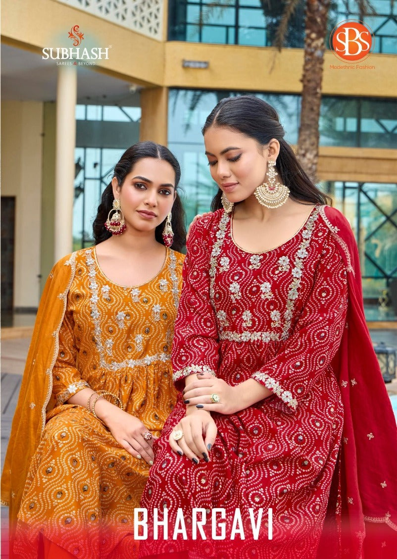 Bhargavi Sbs Rayon Readymade Pant Style Suits Manufacturer India