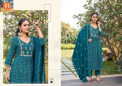 Bhargavi Sbs Rayon Readymade Pant Style Suits Manufacturer India