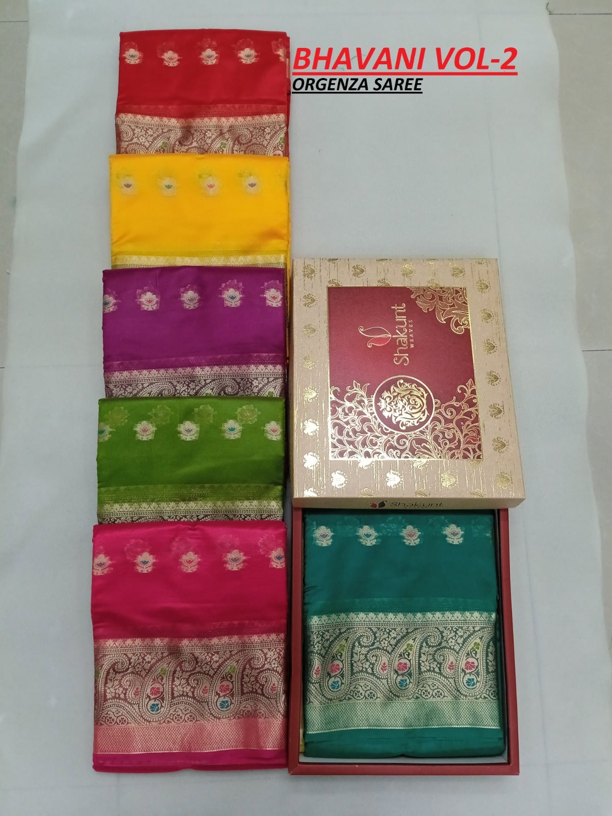 Bhavani Series Shakunt Organza Sarees Wholesale