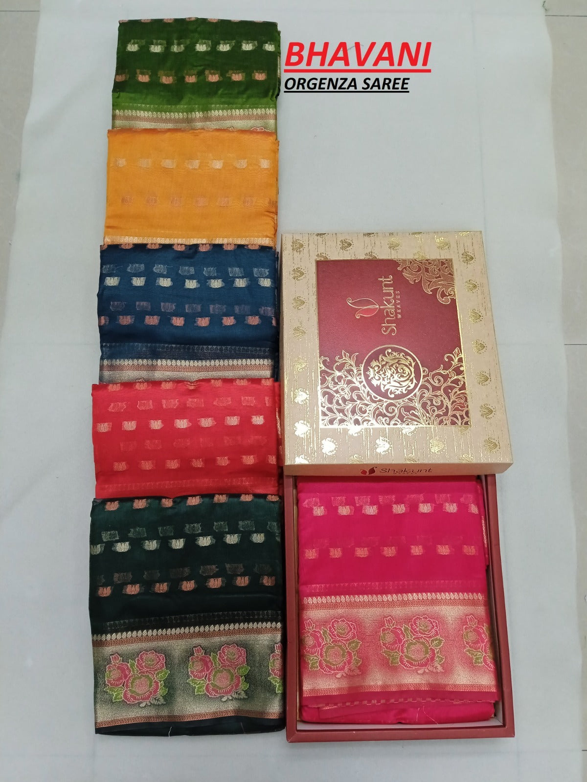 Bhavani Series Shakunt Organza Sarees Wholesale