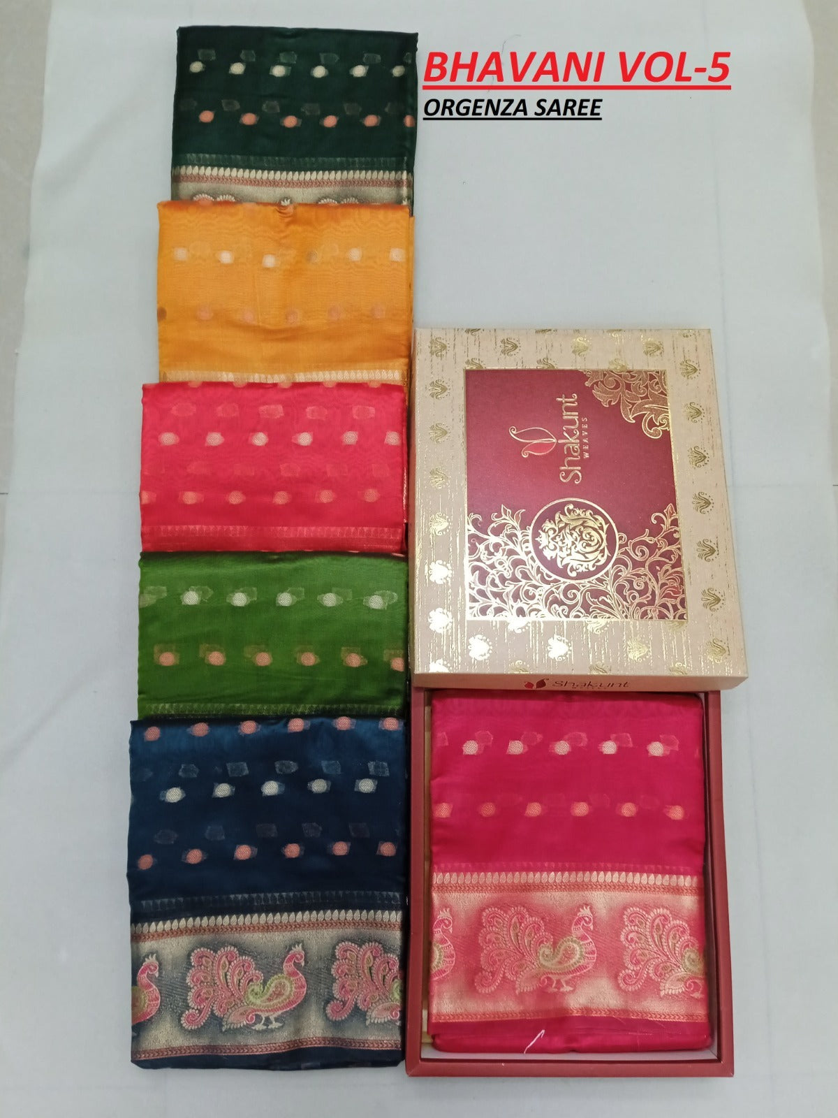 Bhavani Series Shakunt Organza Sarees Wholesale