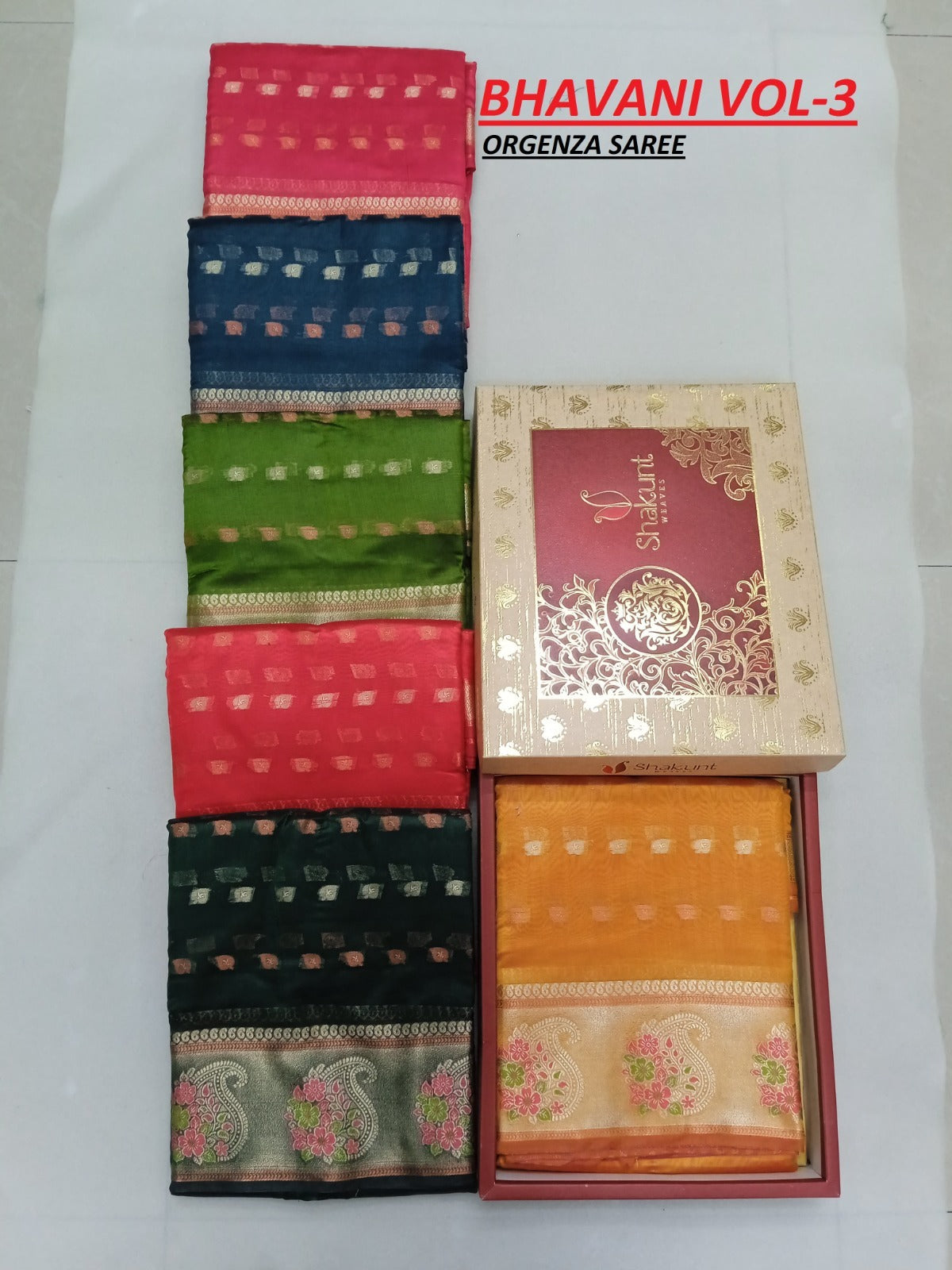 Bhavani Series Shakunt Organza Sarees Wholesale