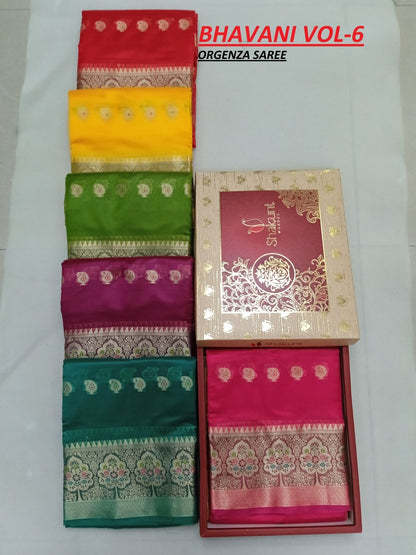 Bhavani Series Shakunt Organza Sarees Wholesale