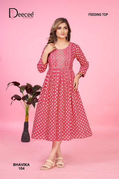 Bhavika Deecee Rayon Feeding Kurtis Manufacturer