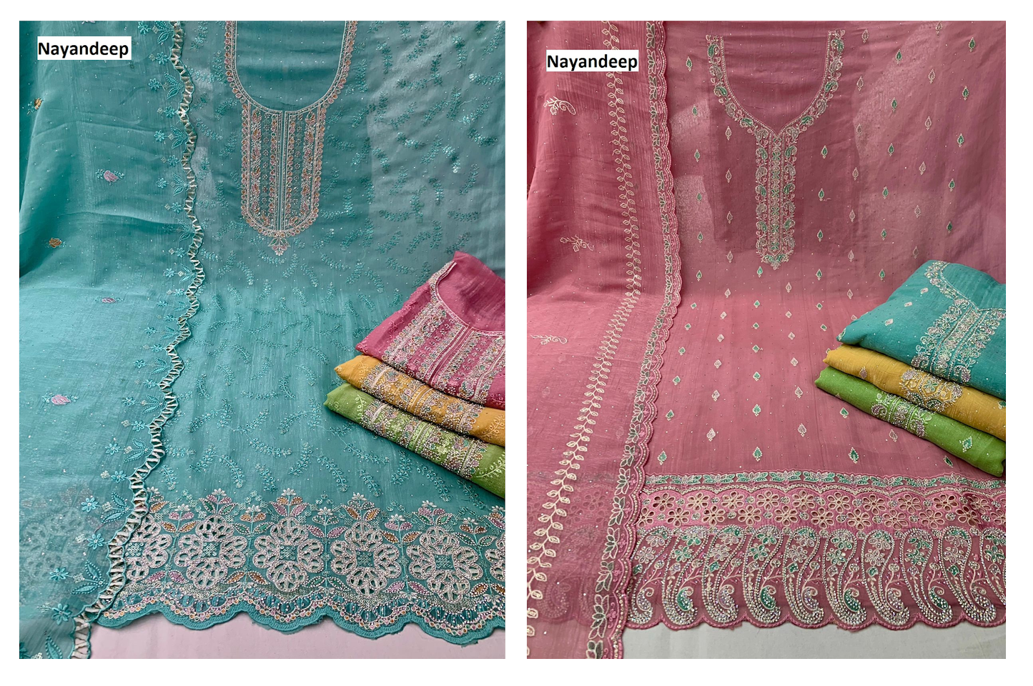 Bhavika Nayandeep Silk Salwar Suits Supplier India