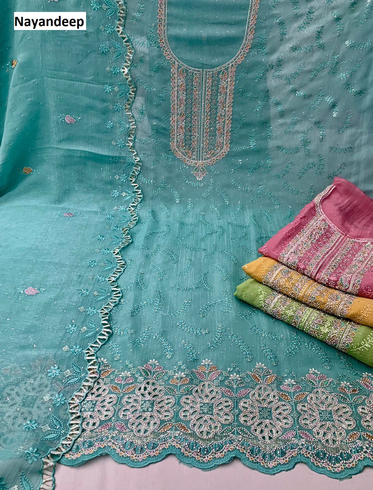 Bhavika Nayandeep Silk Salwar Suits Supplier India