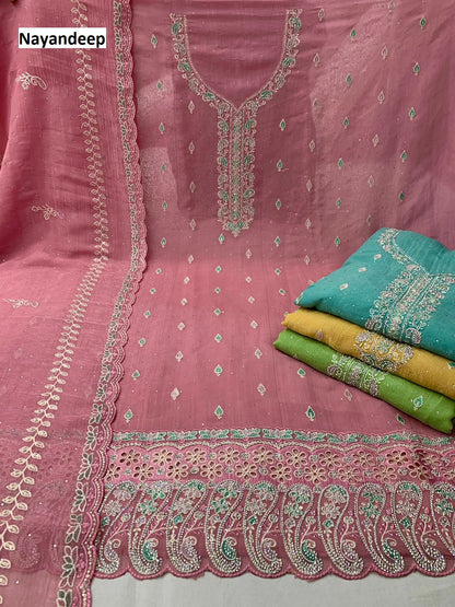 Bhavika Nayandeep Silk Salwar Suits Supplier India