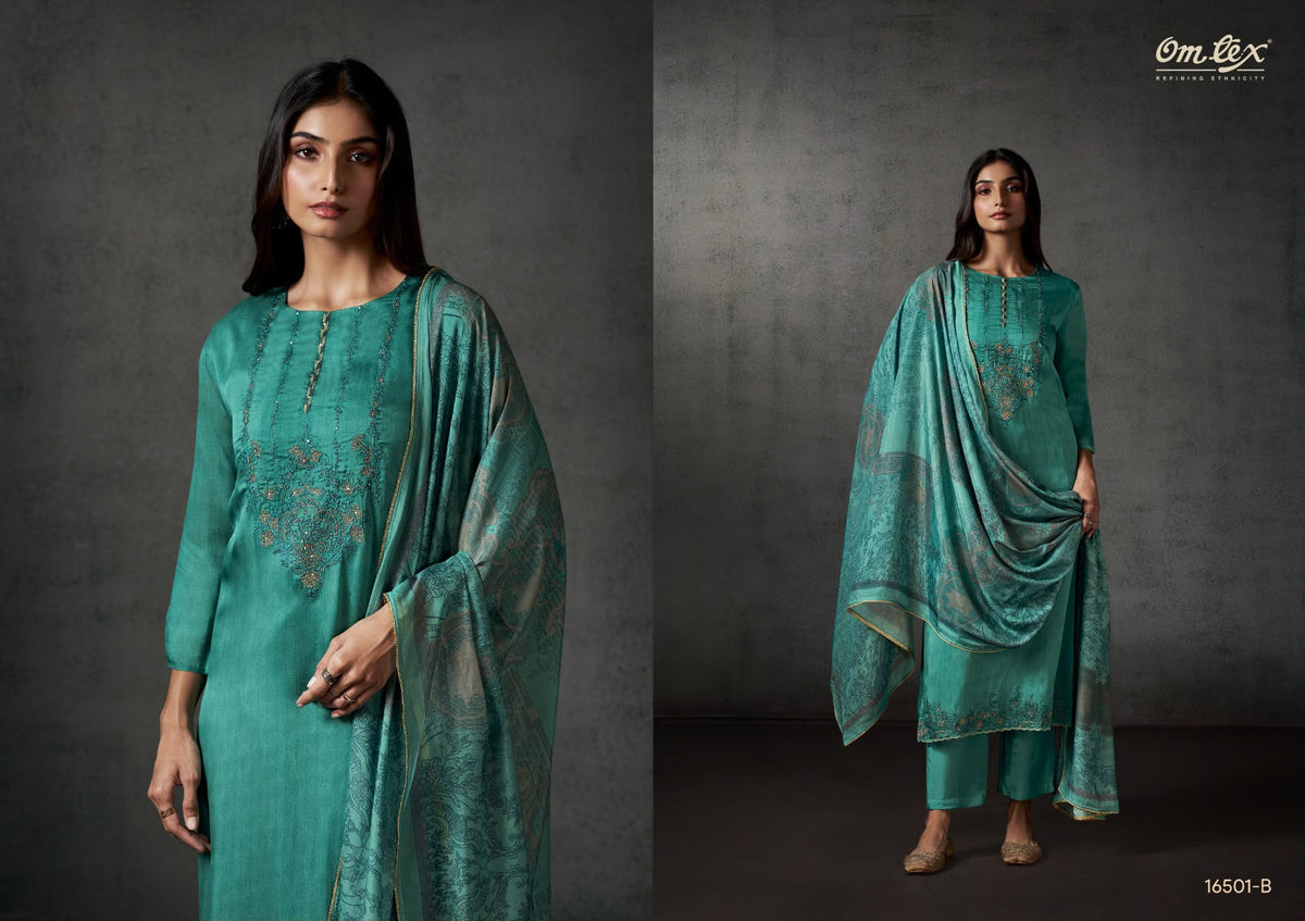 Bhavika Omtex Dutch Silk Pant Style Suits Manufacturer India