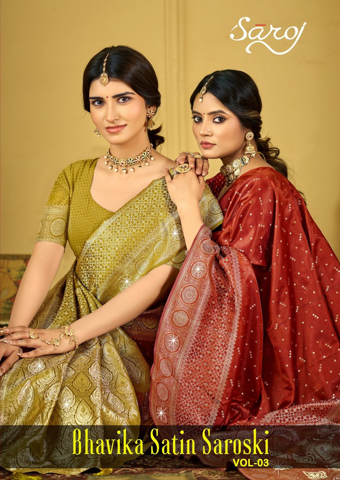 Bhavika Satin Saroski Vol 3 Saroj Sarees Wholesaler Gujarat