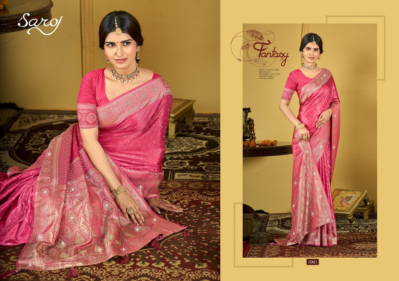 Bhavika Satin Saroski Vol 3 Saroj Sarees Wholesaler Gujarat