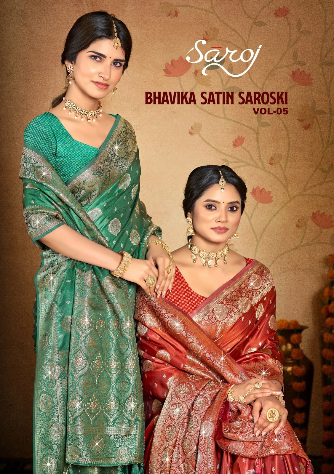 Bhavika Satin Saroski Vol 5 Saroj Sarees Manufacturer