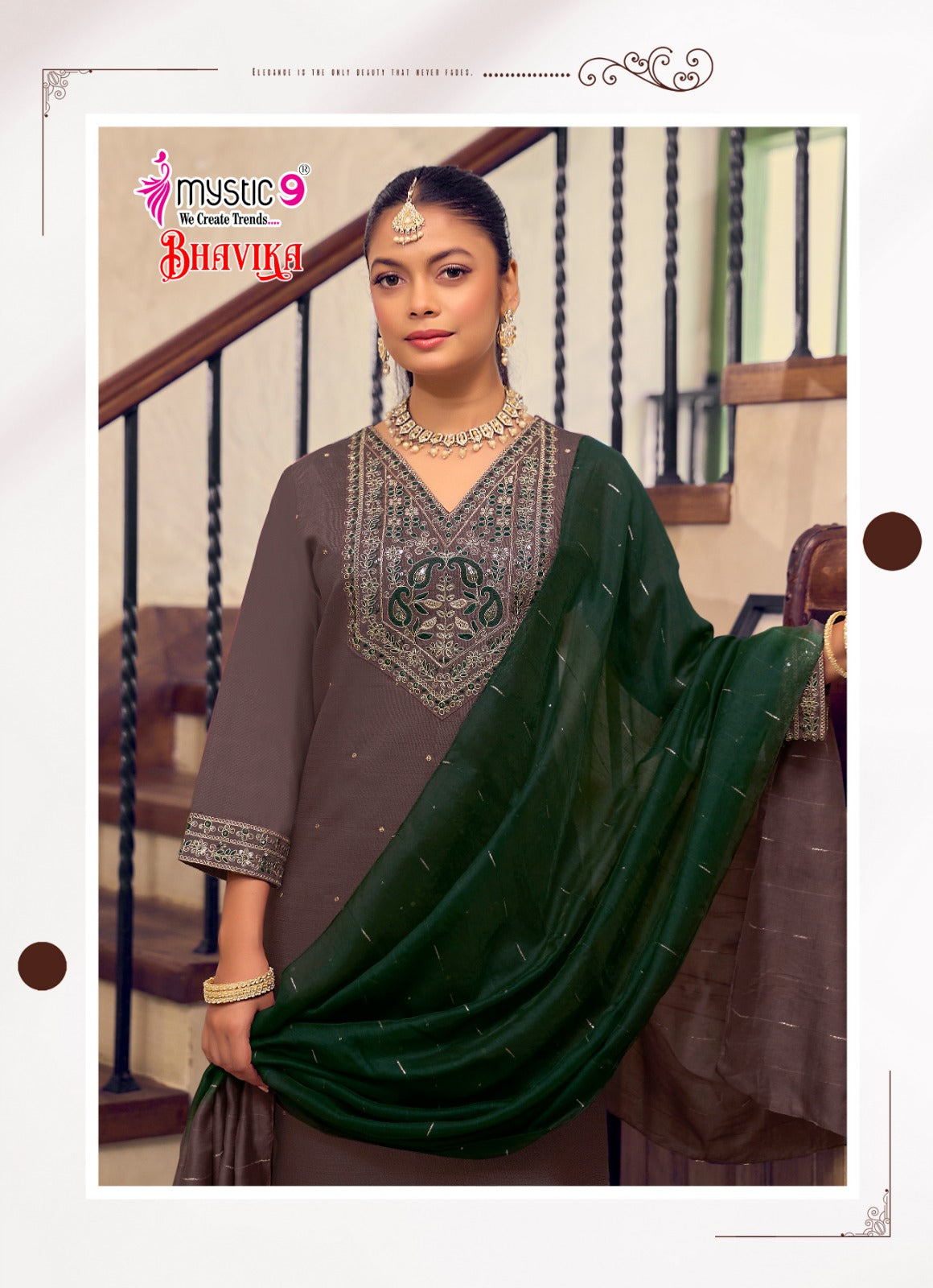 Bhavika Vol 1 Mystic 9 Vertican Readymade Pant Style Suits Manufacturer Ahmedabad