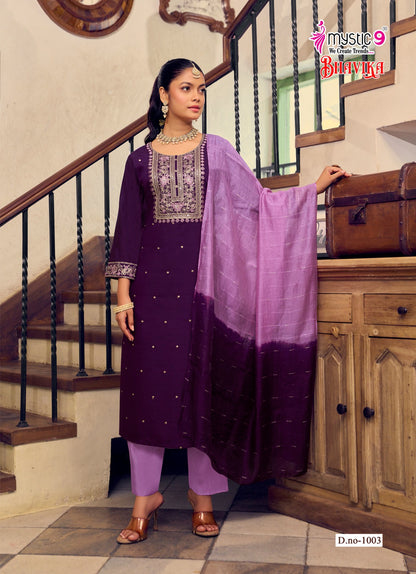 Bhavika Vol 1 Mystic 9 Vertican Readymade Pant Style Suits Manufacturer Ahmedabad