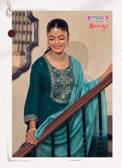 Bhavika Vol 1 Mystic 9 Vertican Readymade Pant Style Suits Manufacturer Ahmedabad