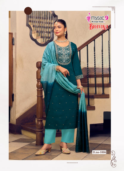 Bhavika Vol 1 Mystic 9 Vertican Readymade Pant Style Suits Manufacturer Ahmedabad