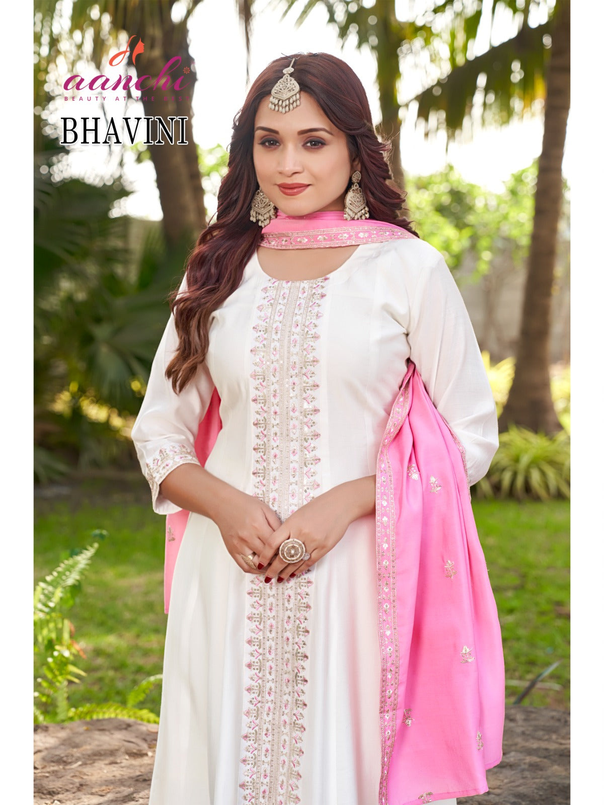 Bhavini Aanchi Roman Silk Readymade Anarkali Suits Exporter Ahmedabad