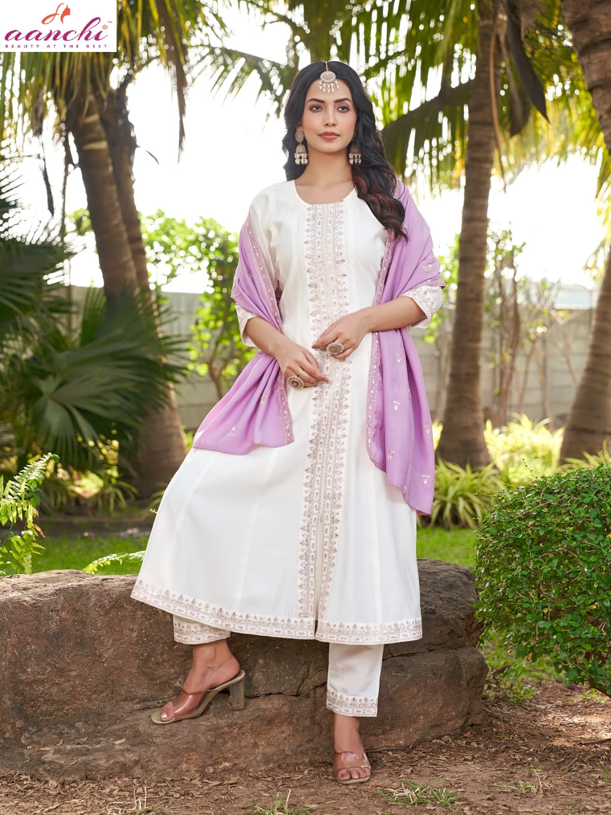 Bhavini Aanchi Roman Silk Readymade Anarkali Suits Exporter Ahmedabad