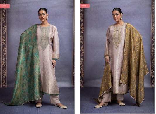 Bhavniq Naariti Tissue Jacquard Pant Style Suits Exporter India