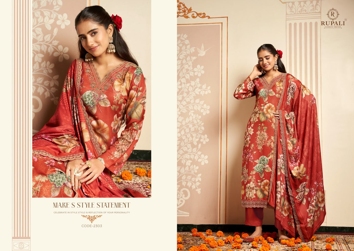 Bhavya Rupali Pashmina Suits Exporter Ahmedabad