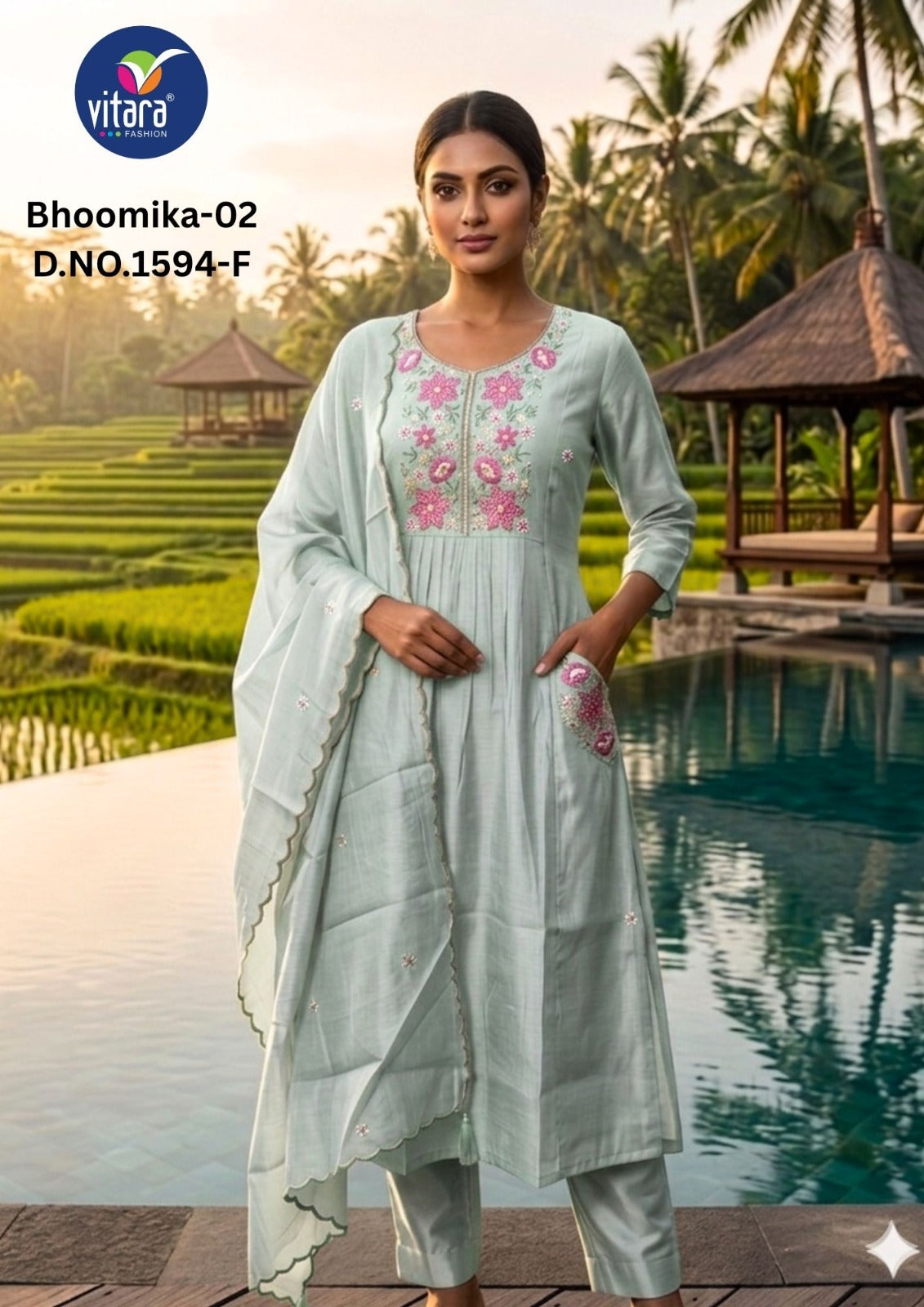 Bhoomika 2 Vitara Chanderi Readymade Pant Style Suits Wholesaler Ahmedabad