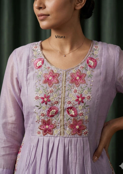 Bhoomika 2 Vitara Chanderi Readymade Pant Style Suits Wholesaler Ahmedabad