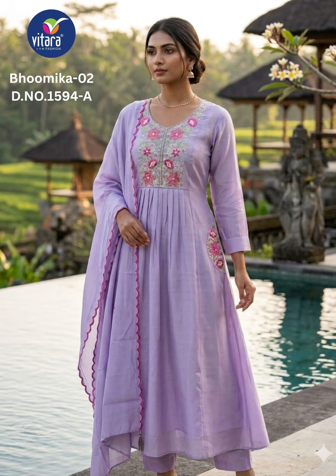 Bhoomika 2 Vitara Chanderi Readymade Pant Style Suits Wholesaler Ahmedabad