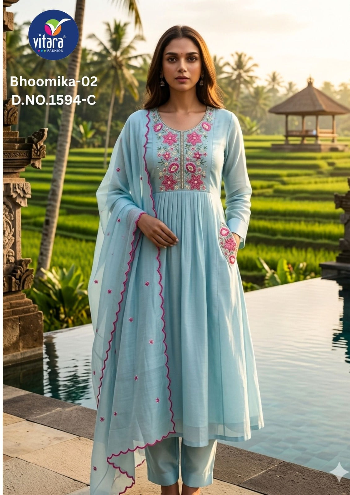 Bhoomika 2 Vitara Chanderi Readymade Pant Style Suits Wholesaler Ahmedabad