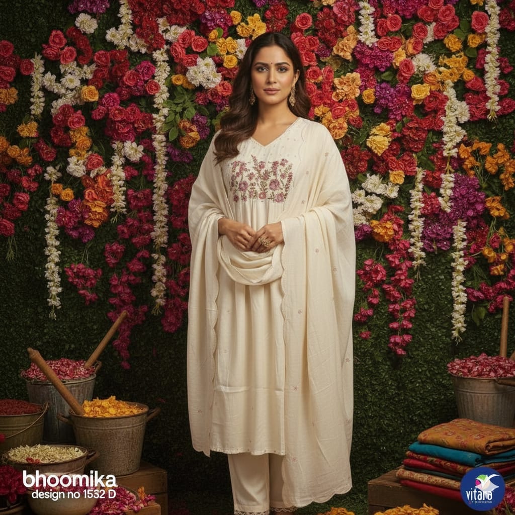 Bhoomika Vitara Chanderi Readymade Pant Style Suits Manufacturer Ahmedabad