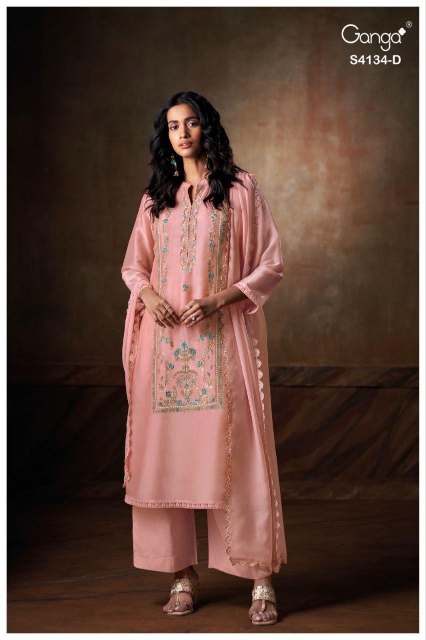 Bhrisha 4134 Ganga Pure Bemberg Pant Style Suits Supplier Ahmedabad