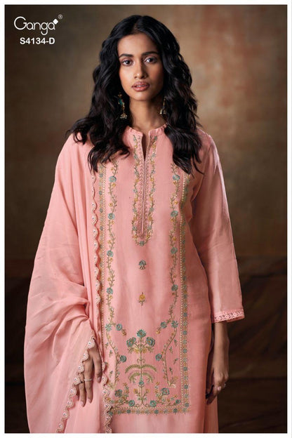 Bhrisha 4134 Ganga Pure Bemberg Pant Style Suits Supplier Ahmedabad