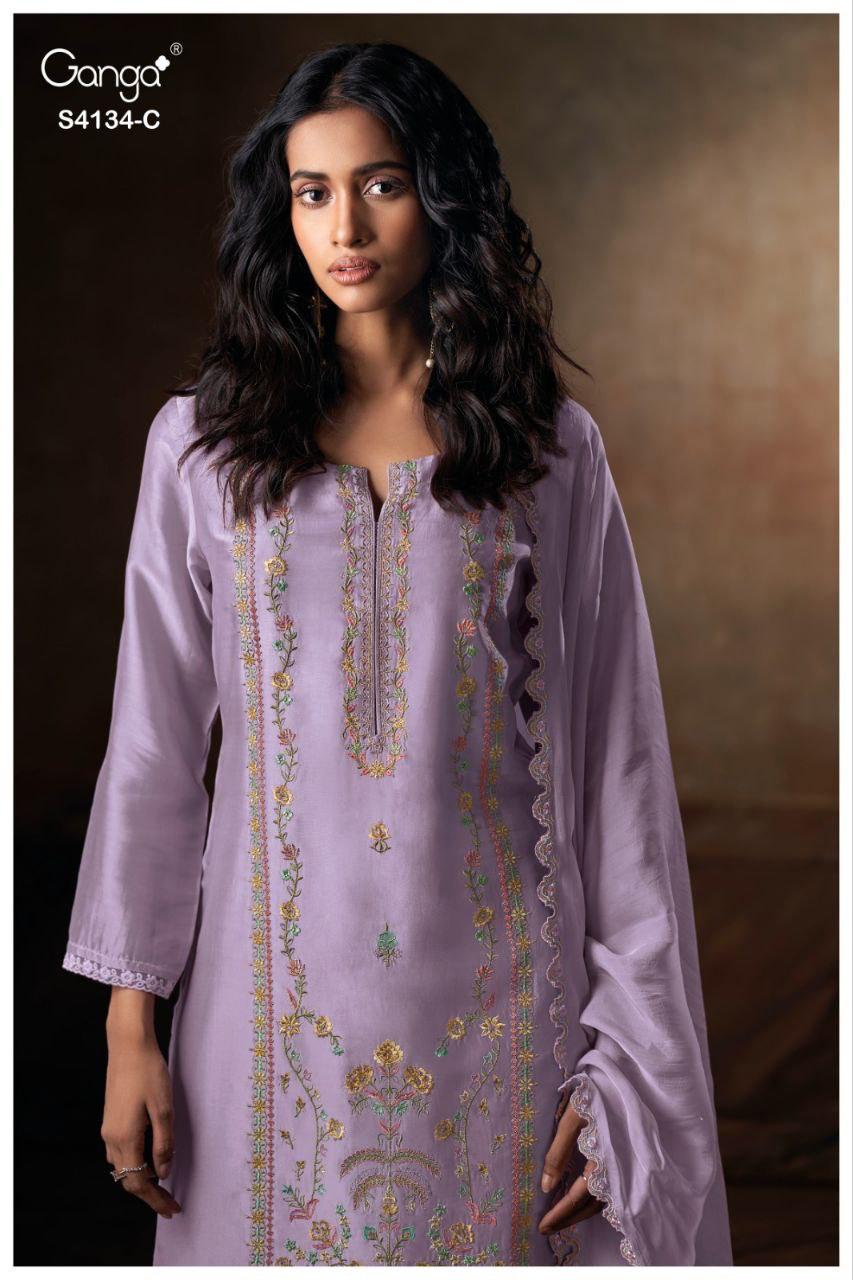 Bhrisha 4134 Ganga Pure Bemberg Pant Style Suits Supplier Ahmedabad