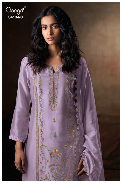 Bhrisha 4134 Ganga Pure Bemberg Pant Style Suits Supplier Ahmedabad