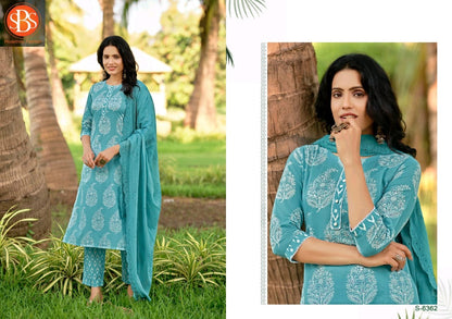 Bhrithi Sbs Cotton Readymade Pant Style Suits Wholesale